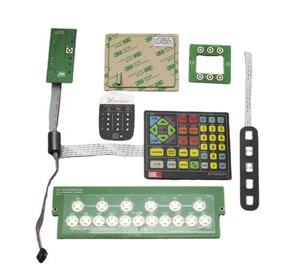 良い価格 薄くて軽い平面膜スイッチ シルクスクリーン印刷 -30C-80C 電流評価 50mA-100mA オンライン