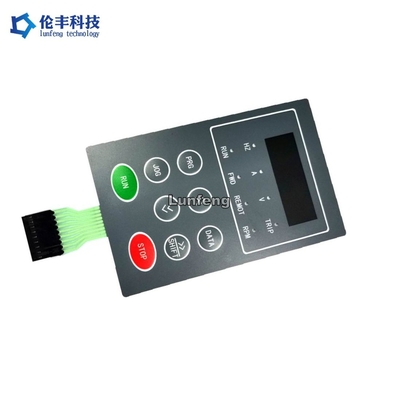 透明で黒い窓LEDsのバックライトの膜スイッチ0.18mmペット