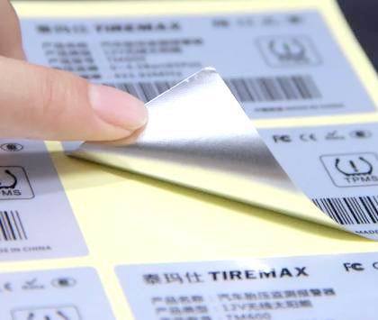 良い価格 Silver Sticker Label with Temperature Resistance Up To 80°C, Permanent Or Removable Adhesive for Smooth Surfaces オンライン