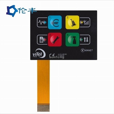 Good price ペットF150 FPC膜スイッチ パネルによって浮彫りにされるボタンLEDs オンライン